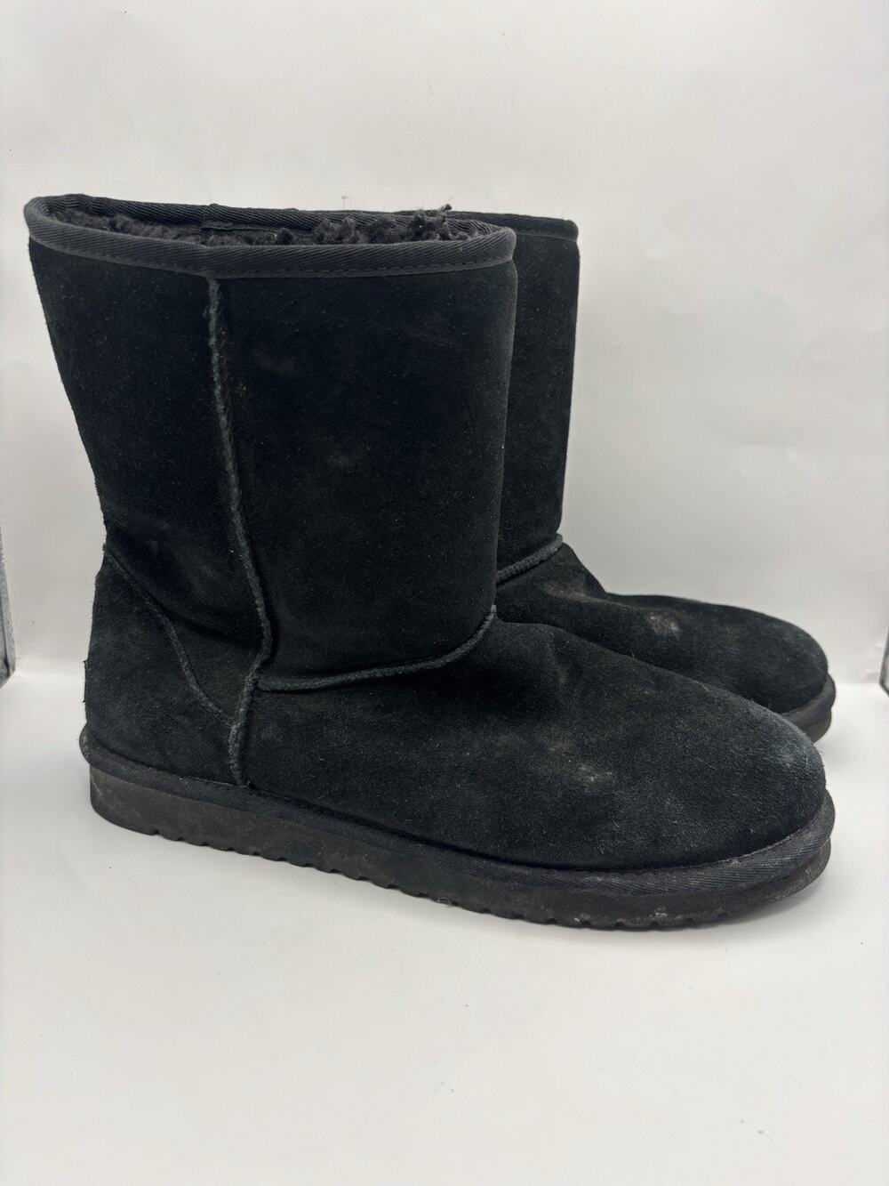 Ugg Koola Short Black Suede Boots Women Size 11